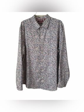 3/$20 💥Axist Mens Floral Button Down Shirt Stretch Breathable Red White Blue XL